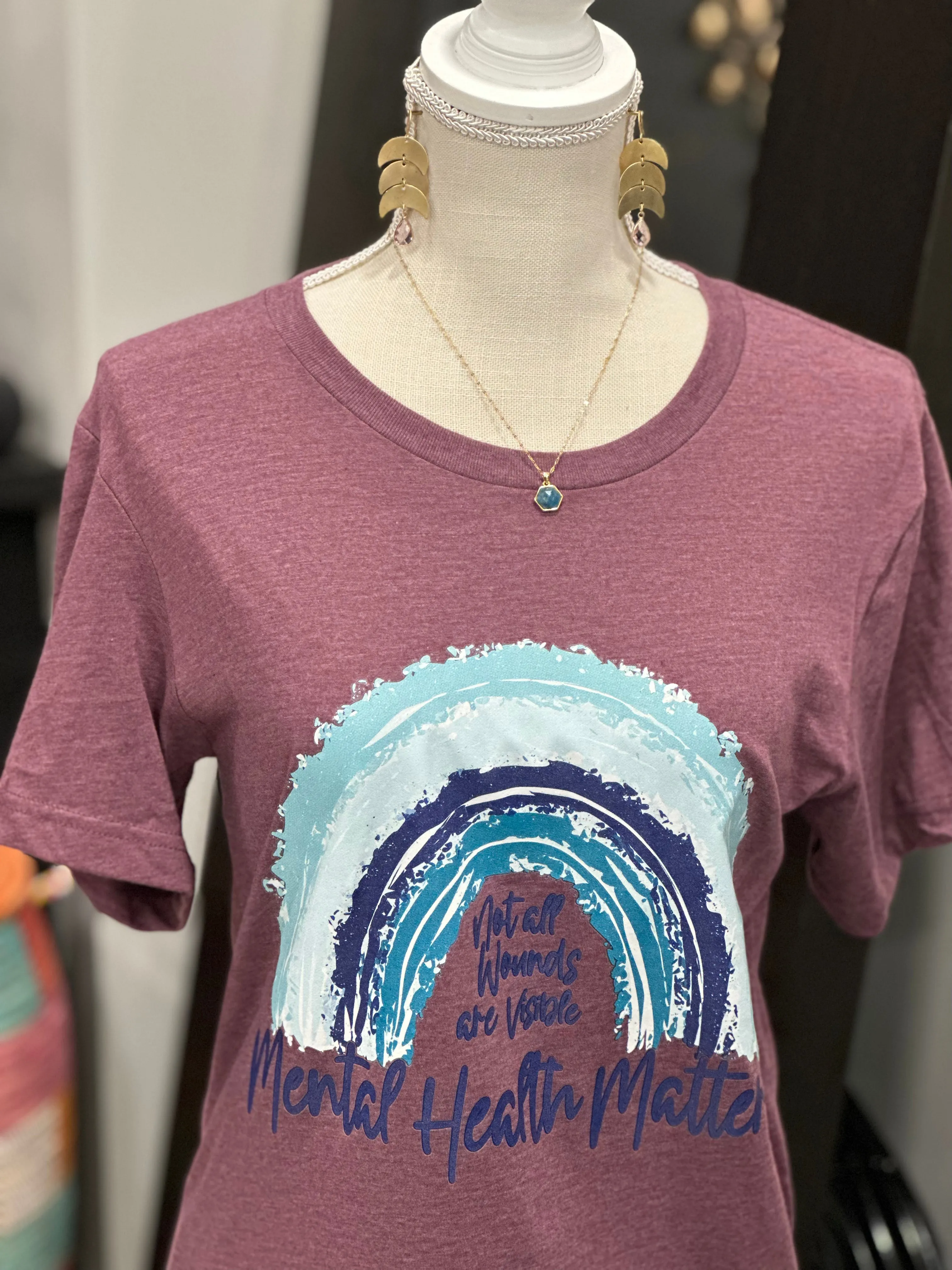 Mental Health Matters Tee {heathered plum}