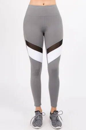 Mesh Colorblock Tight - Grey