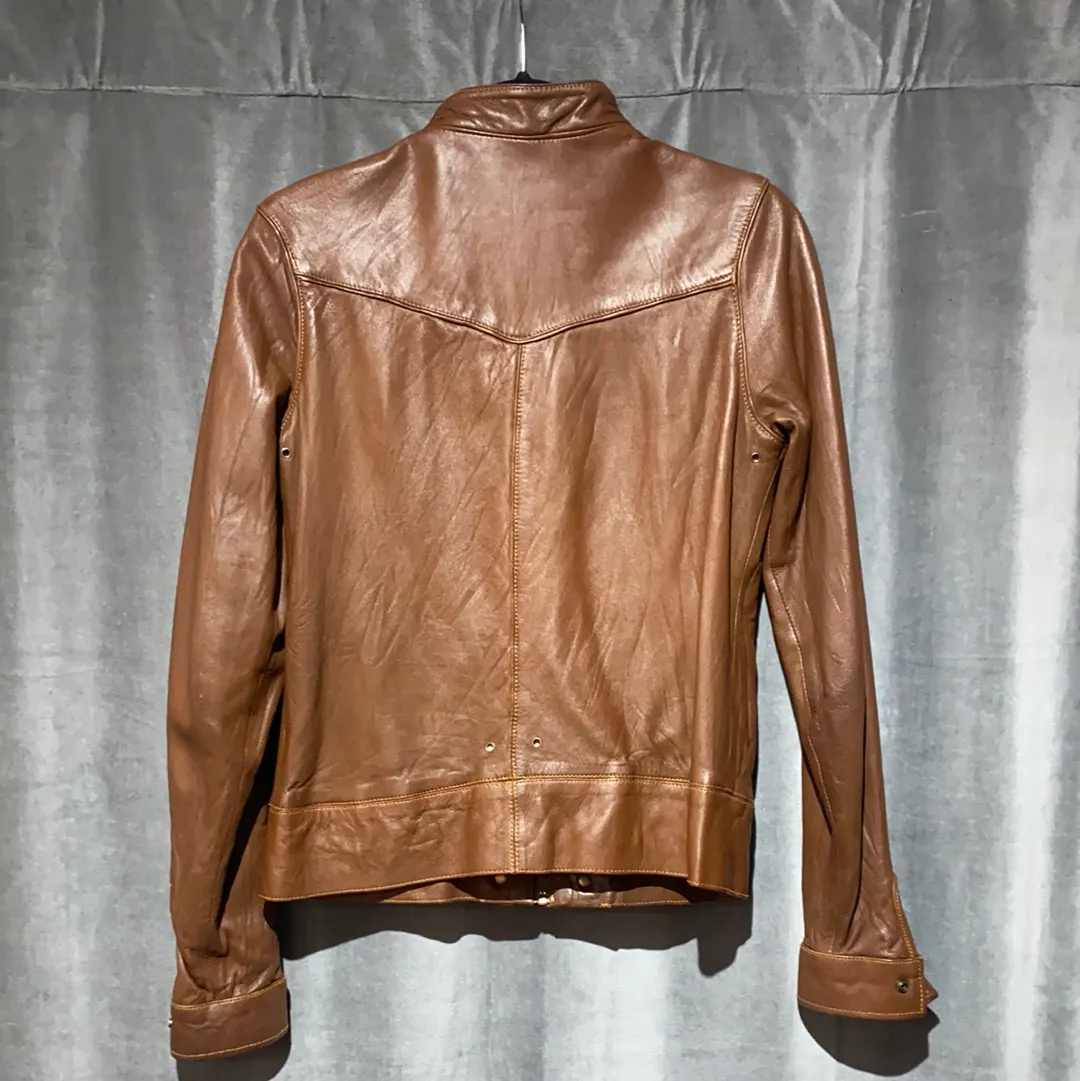 Mike & Chris Brown Leather Moto Jacket