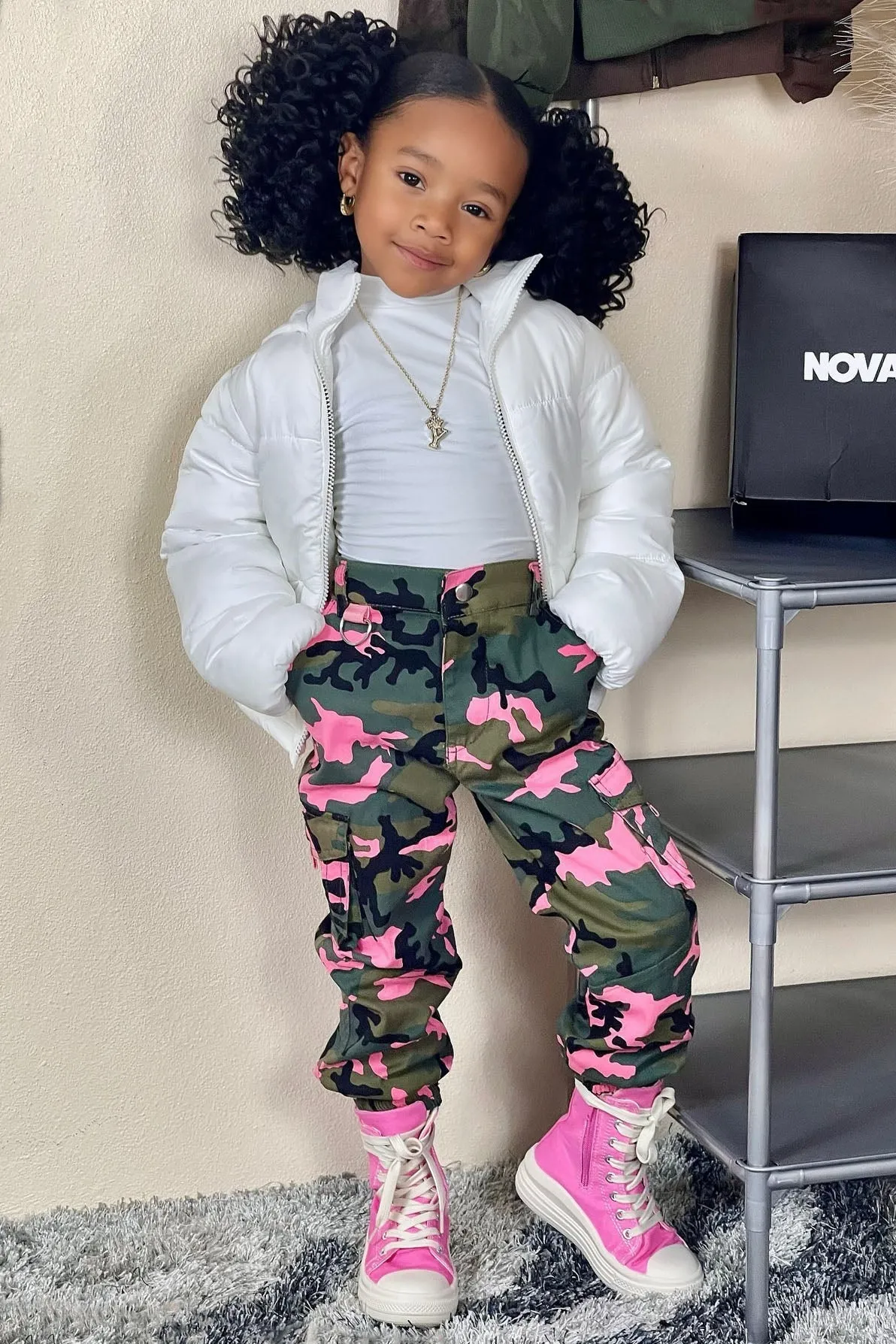 Mini Leave It Up To Me Cargo Joggers - Camouflage