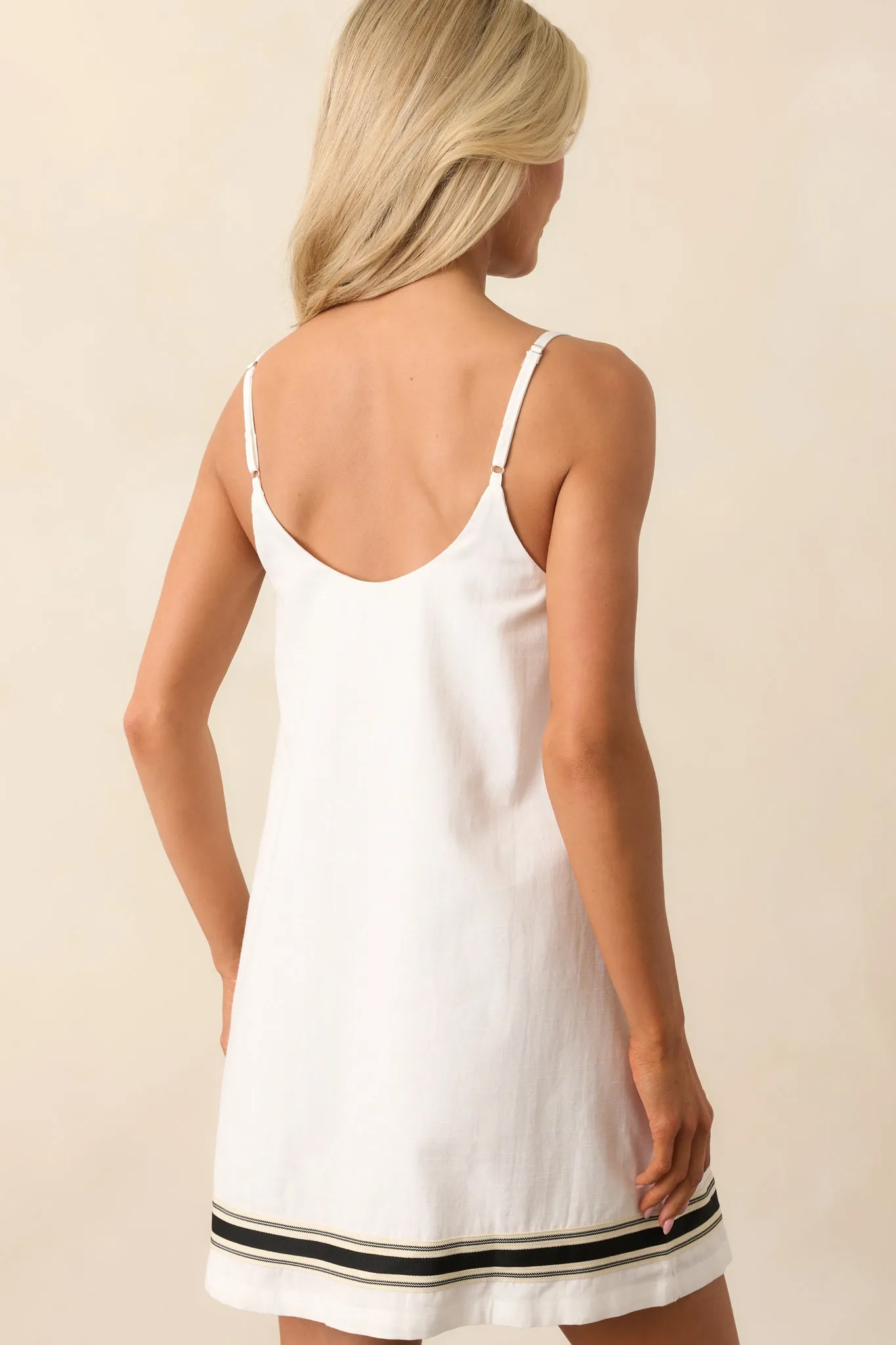 MINKPINK White Briar Trim Mini Dress
