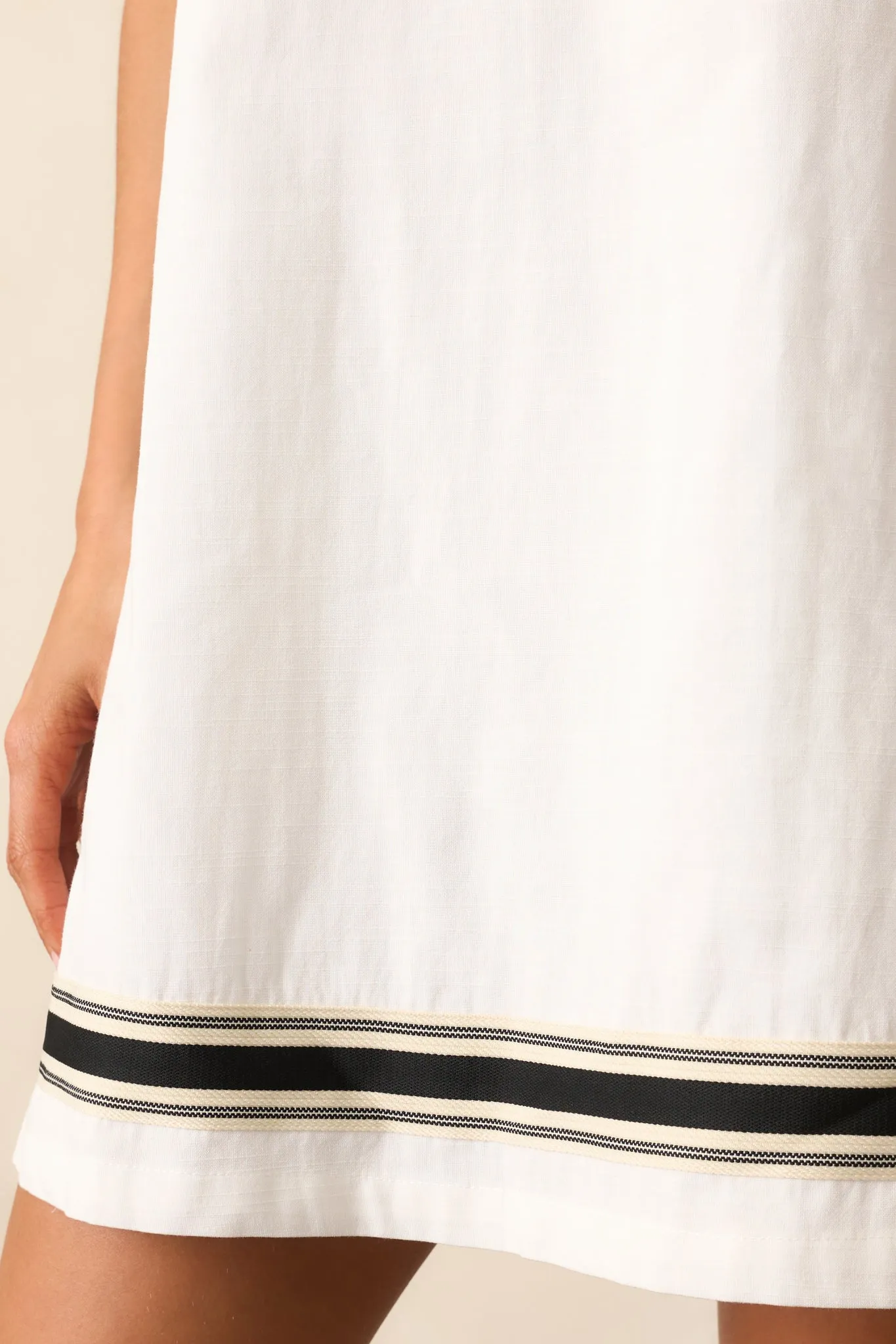MINKPINK White Briar Trim Mini Dress