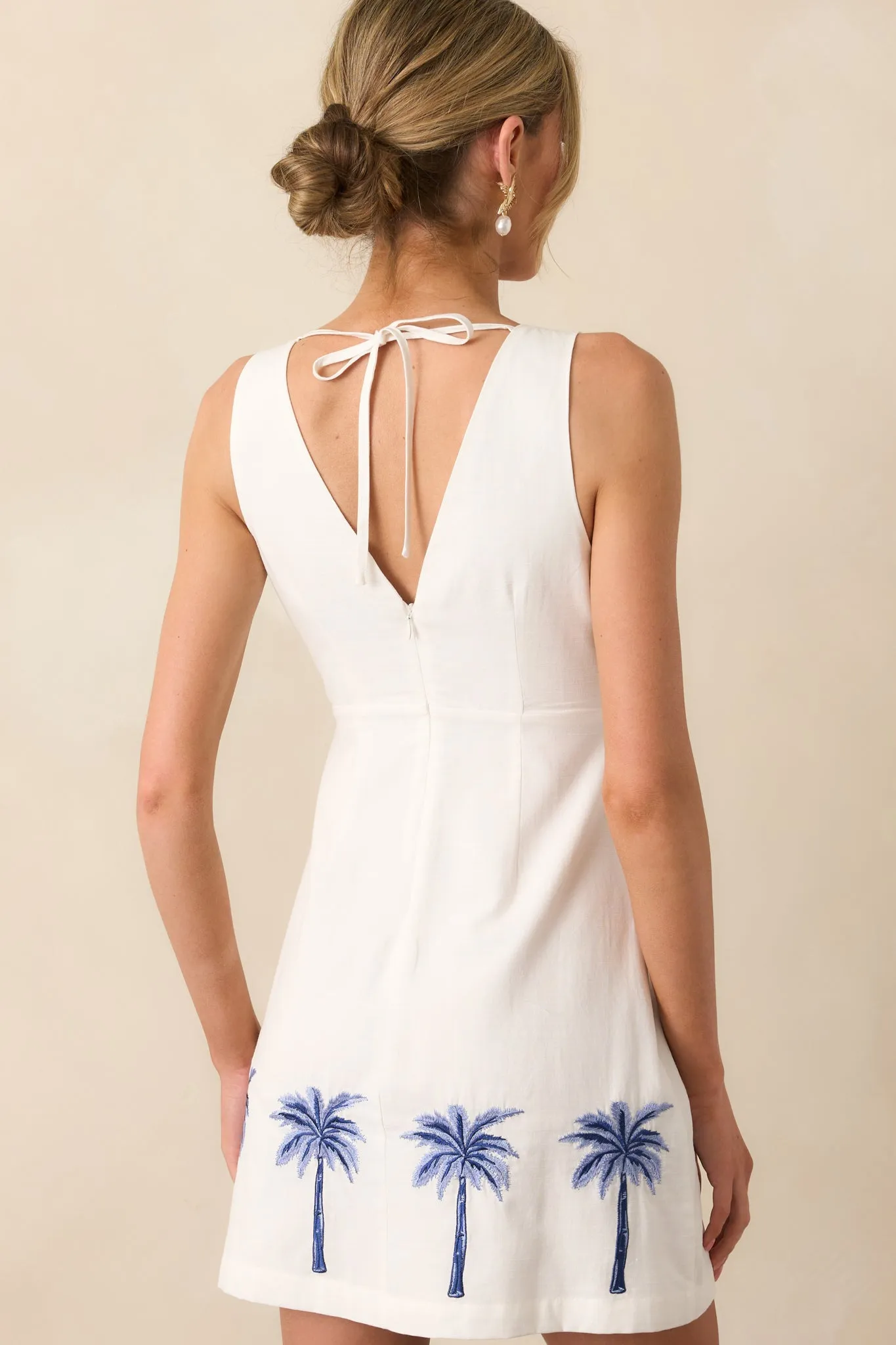 MINKPINK White Isadora Embroidered Mini Dress