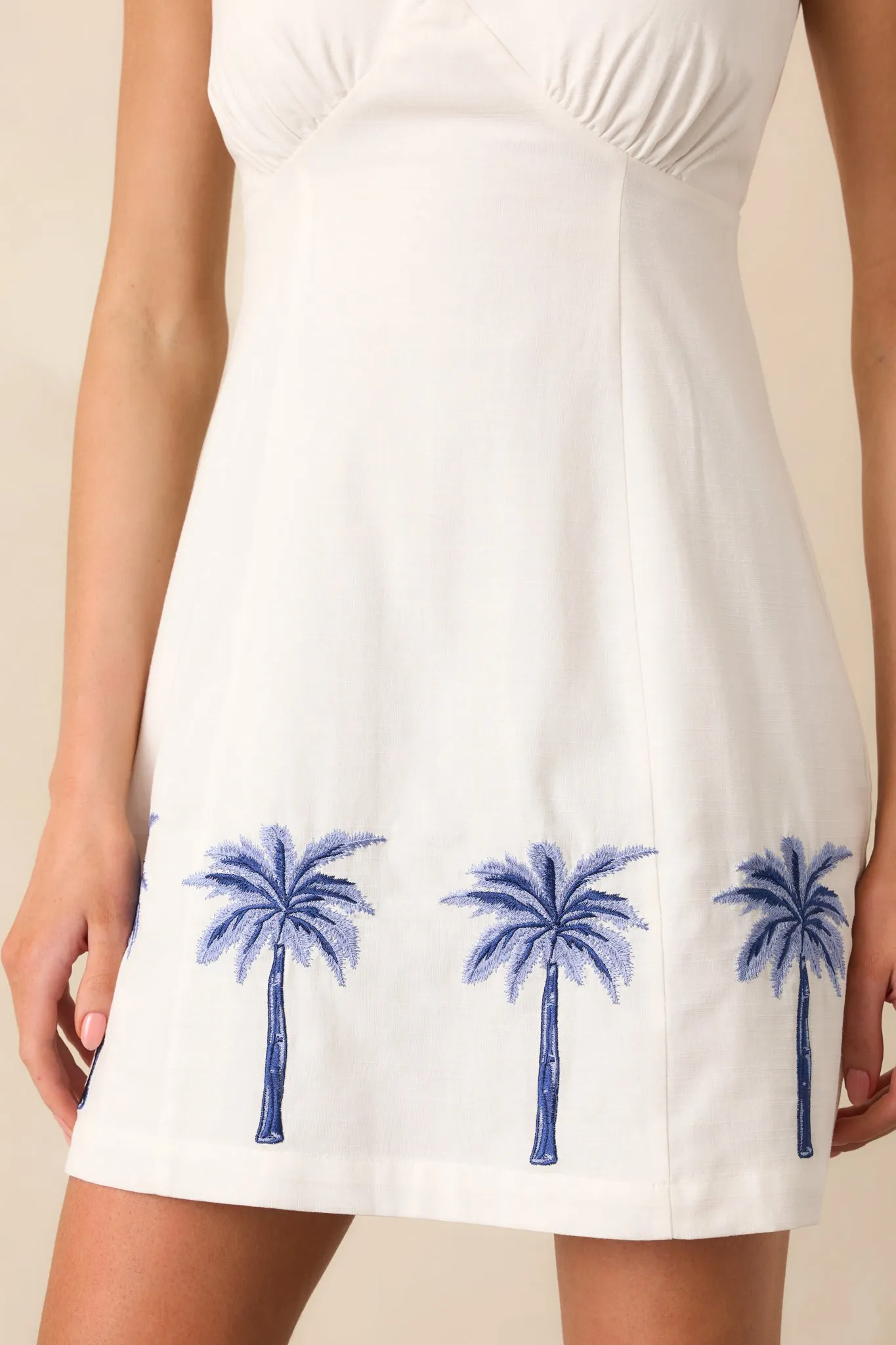 MINKPINK White Isadora Embroidered Mini Dress