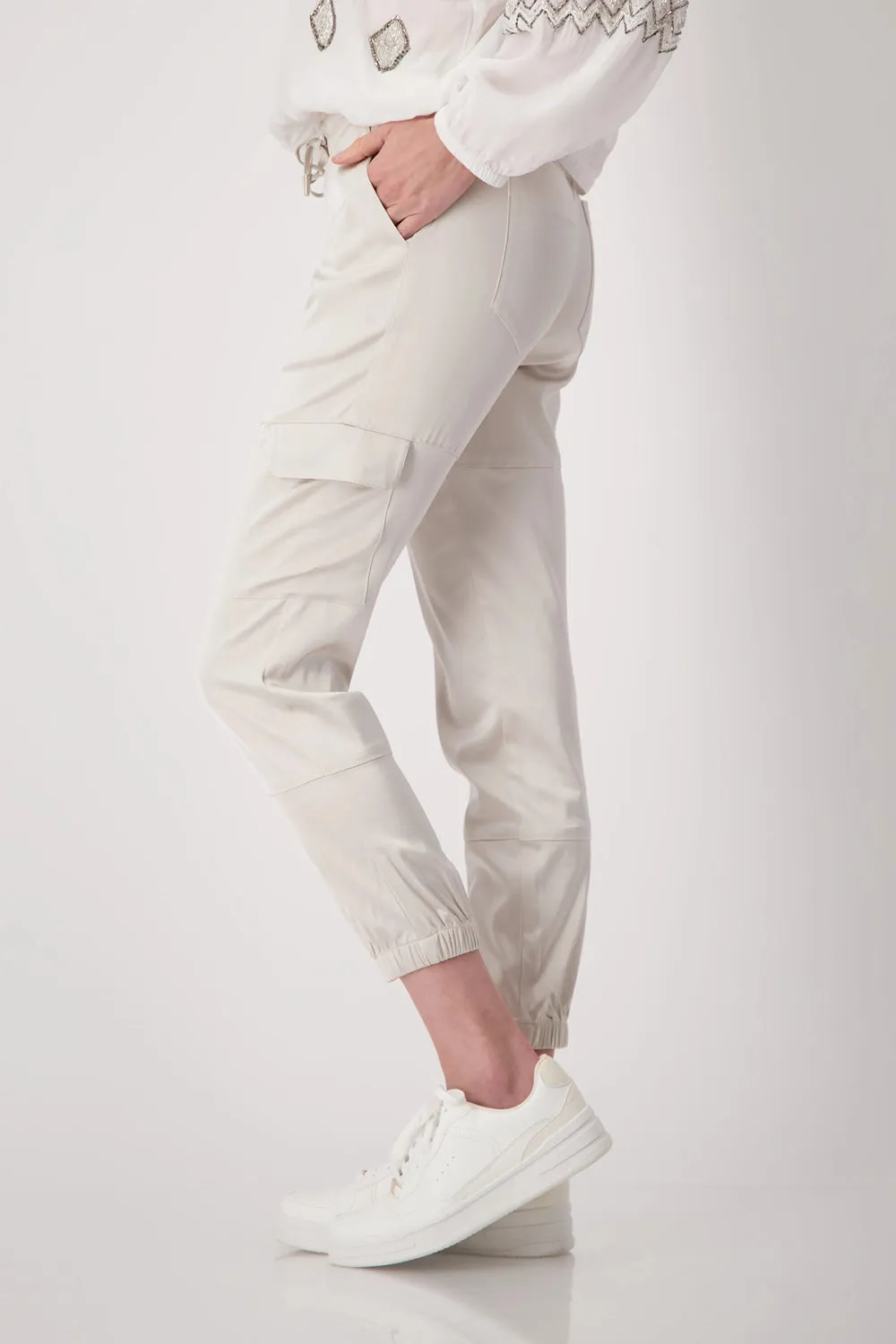 Monari Satin Cargo Jogger M408969