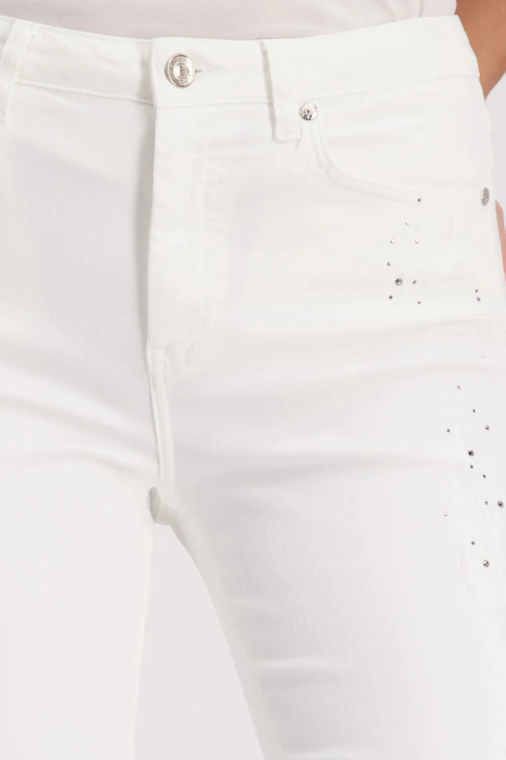 Monari Trendy Jeans with Decorative Hem  408254