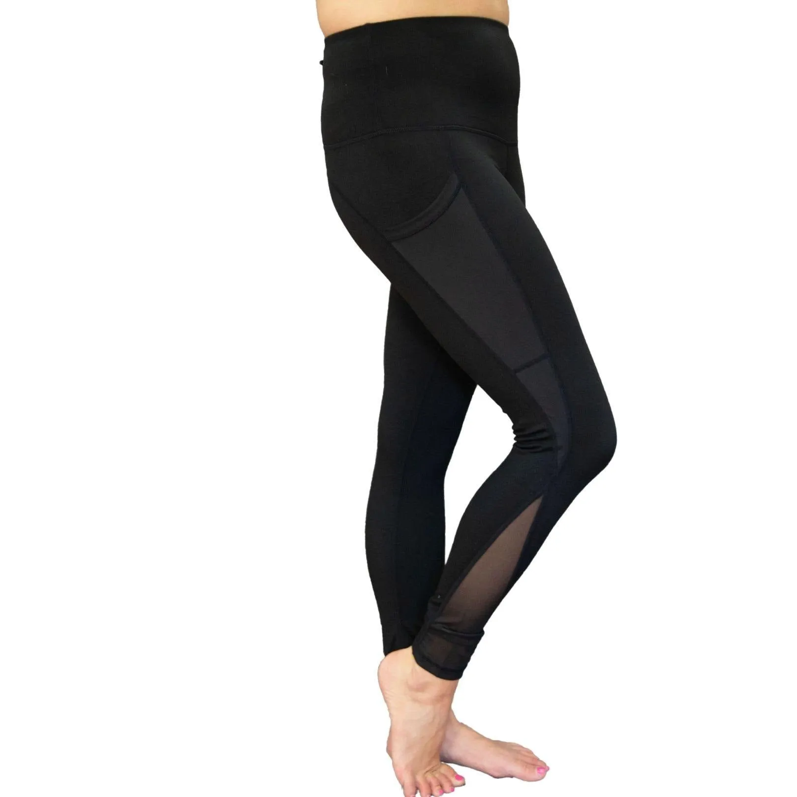 MONO B APH1674 Black High Rise Yoga Leggings