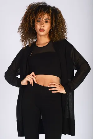 Monroe Longline Mesh Cardigan