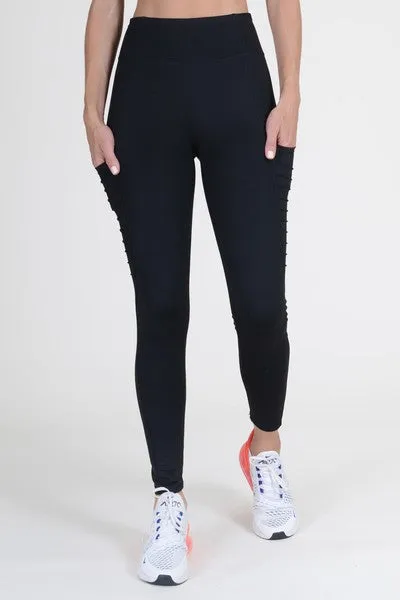 Moto Mesh Pockets - Black