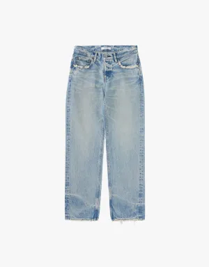 Moussy Vintage Wildwood Straight Low Jeans in Light Blue