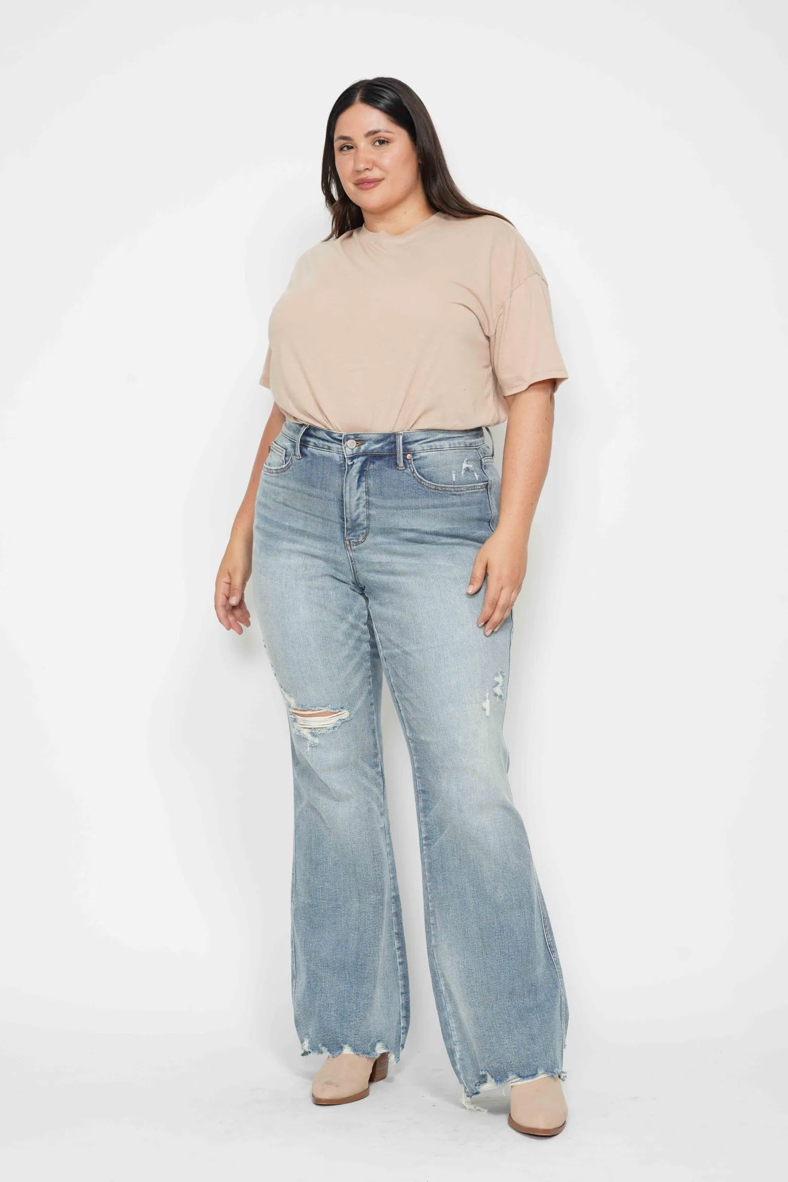 MR TUMMY CONTROL DESTROY FLARE BY JUDY BLUE - CURVY