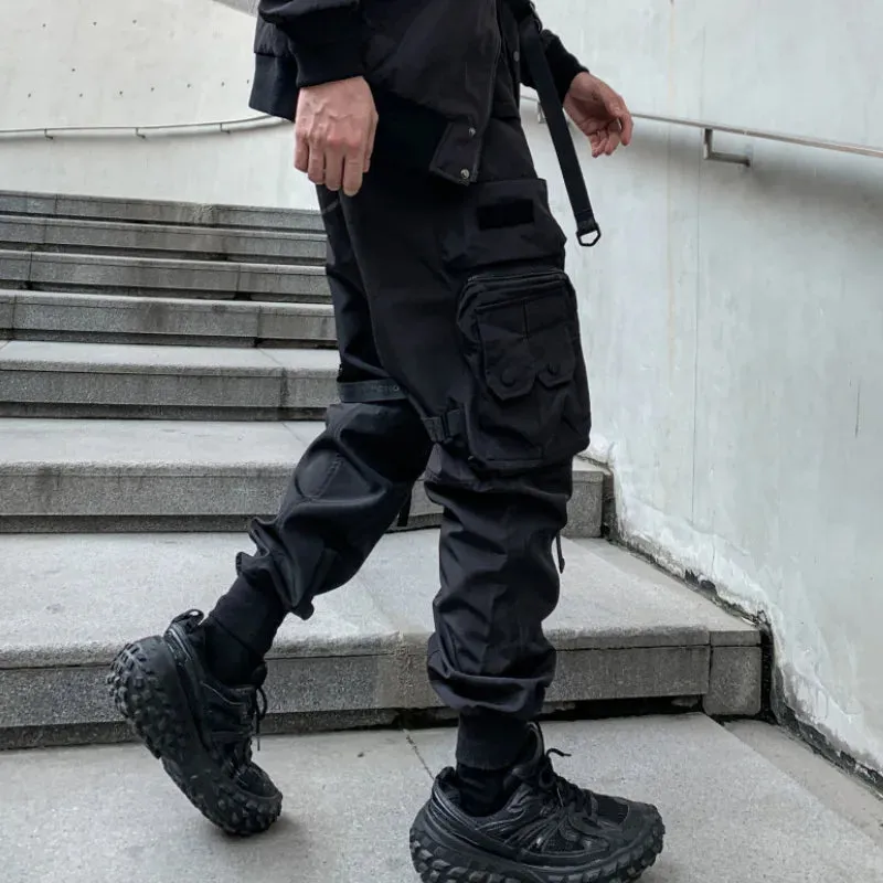 Multi-Pocket Tactical Cargo Pants for Men - Harajuku Punk Style Joggers