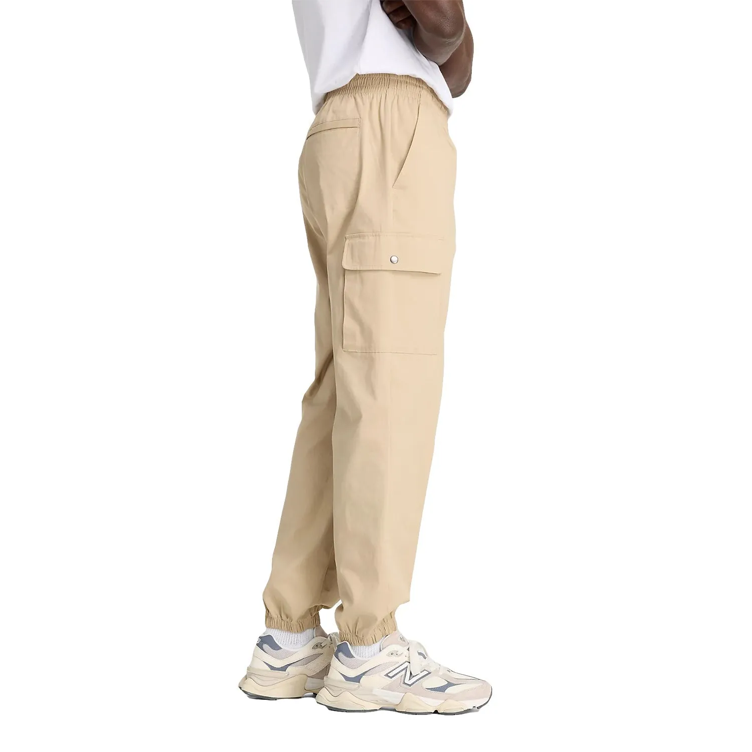 New Balance Men Twill Cargo Joggers Beige MP41579-SOT