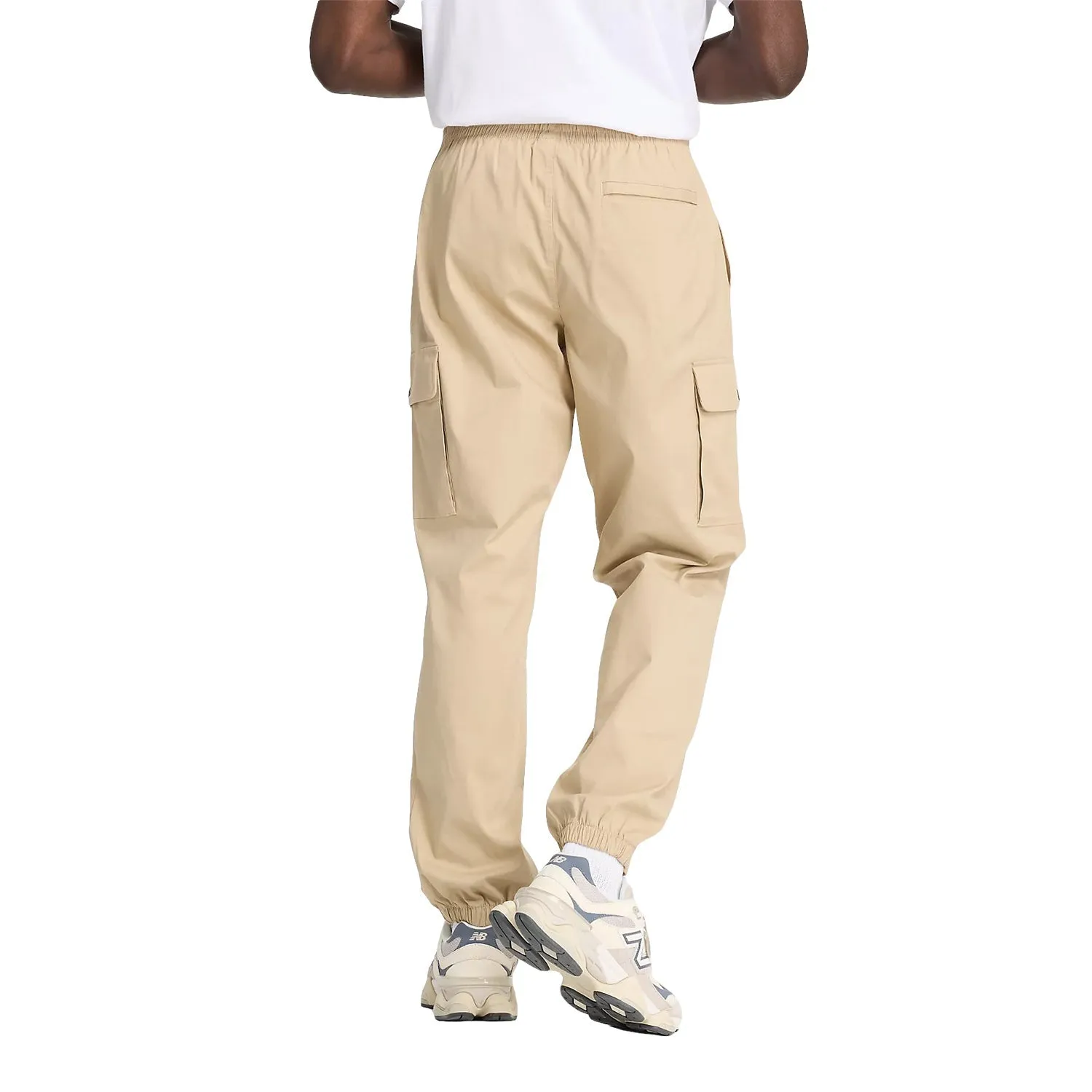New Balance Men Twill Cargo Joggers Beige MP41579-SOT