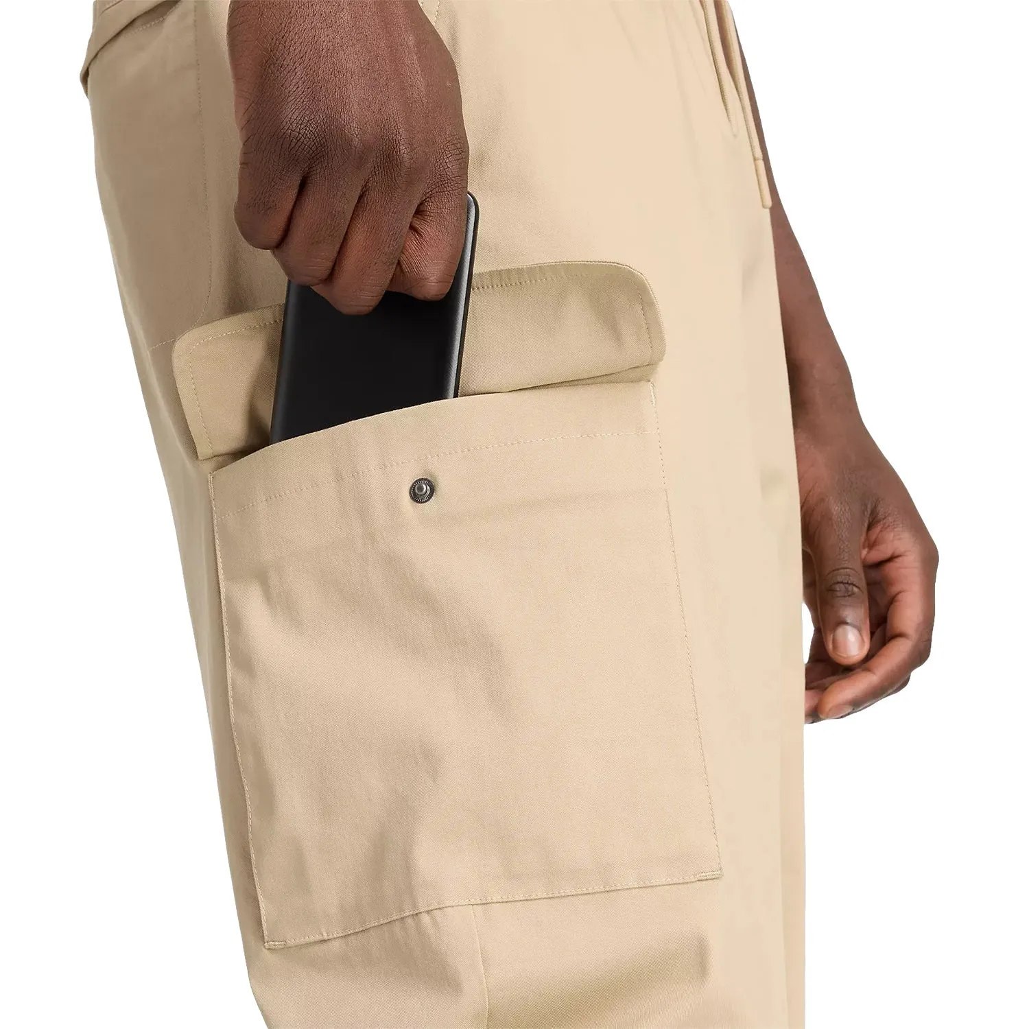 New Balance Men Twill Cargo Joggers Beige MP41579-SOT