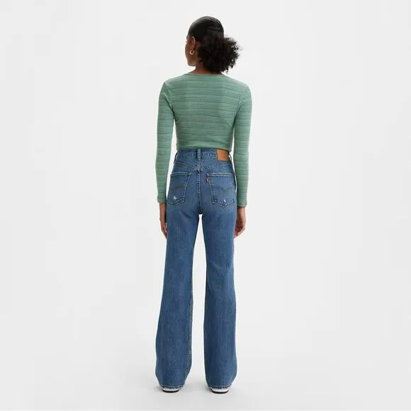 NEW Levi’s 70’s High Rise Flare Premium Jeans Distressed Womens Size W30 L32