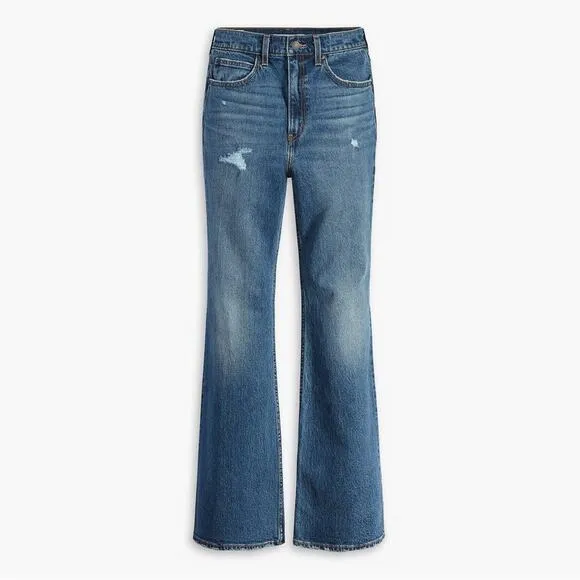NEW Levi’s 70’s High Rise Flare Premium Jeans Distressed Womens Size W30 L32