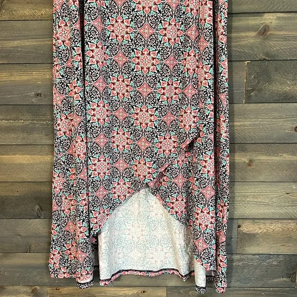 NEW Loveappella Faux Wrap Midi Skirt Size XSmall