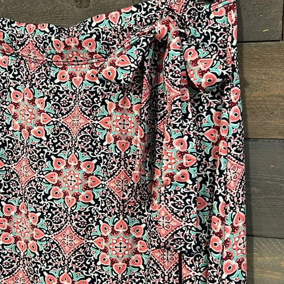 NEW Loveappella Faux Wrap Midi Skirt Size XSmall