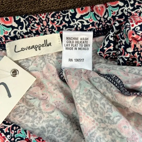 NEW Loveappella Faux Wrap Midi Skirt Size XSmall