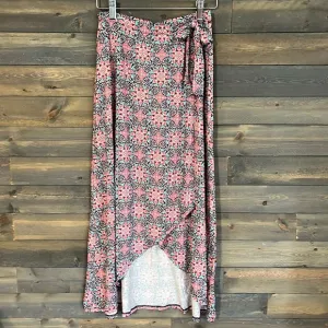 NEW Loveappella Faux Wrap Midi Skirt Size XSmall