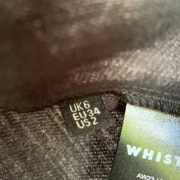 NWT Whistles Olivia Wrap Skirt Black Size 2