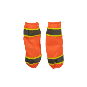 OMGL-CE ANSI Class E Orange Mesh/Lime Contrast Reflective Leggings With Adjustable Velcro Closures