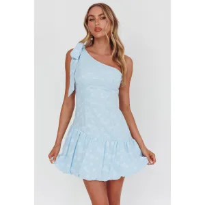 ONE SHOULDER TIED MINI DRESS