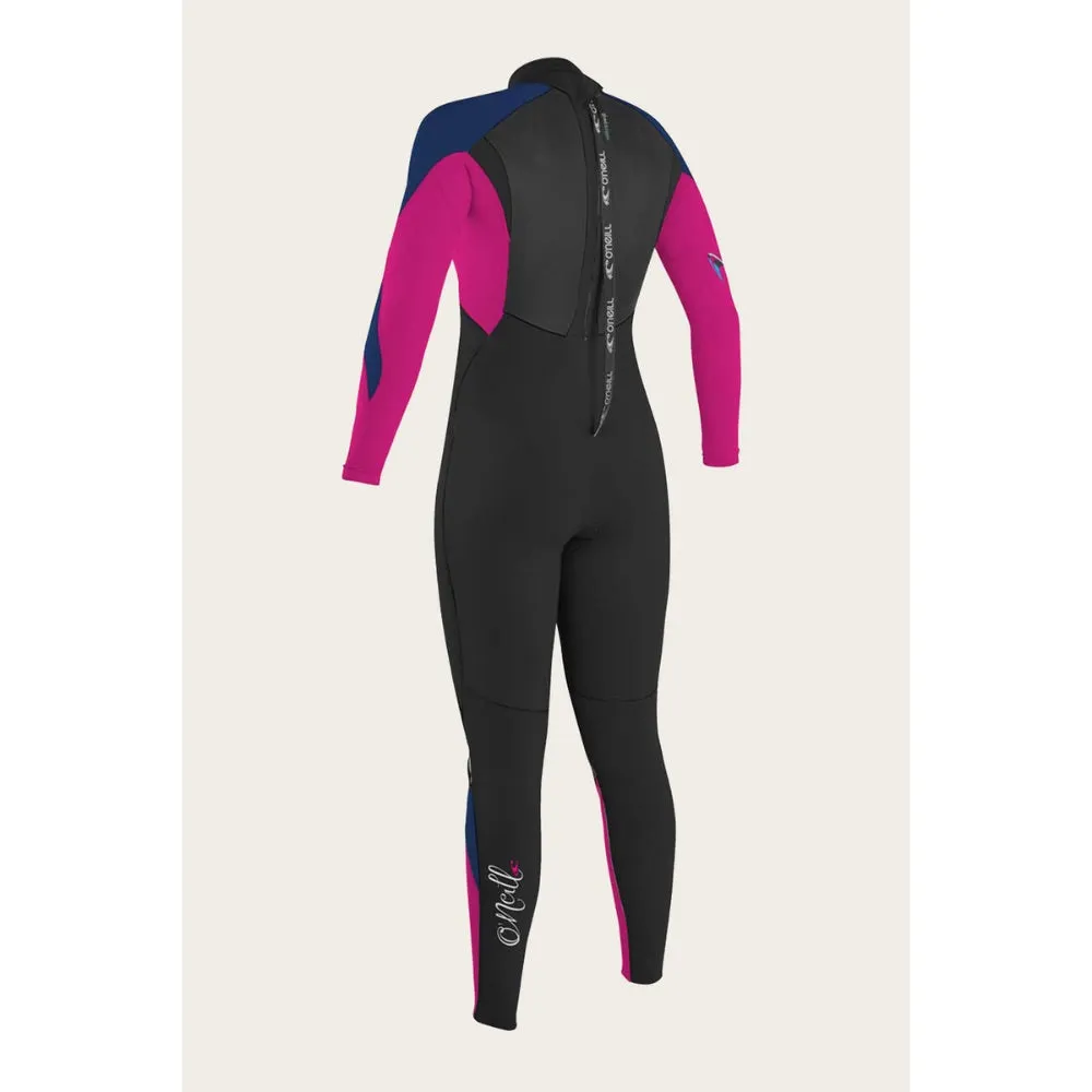 O'NEILL GIRL'S EPIC 3/2 BACK ZIP BLACK/BERRY/NAVY