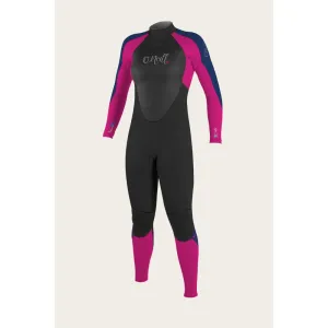 O'NEILL GIRL'S EPIC 3/2 BACK ZIP BLACK/BERRY/NAVY