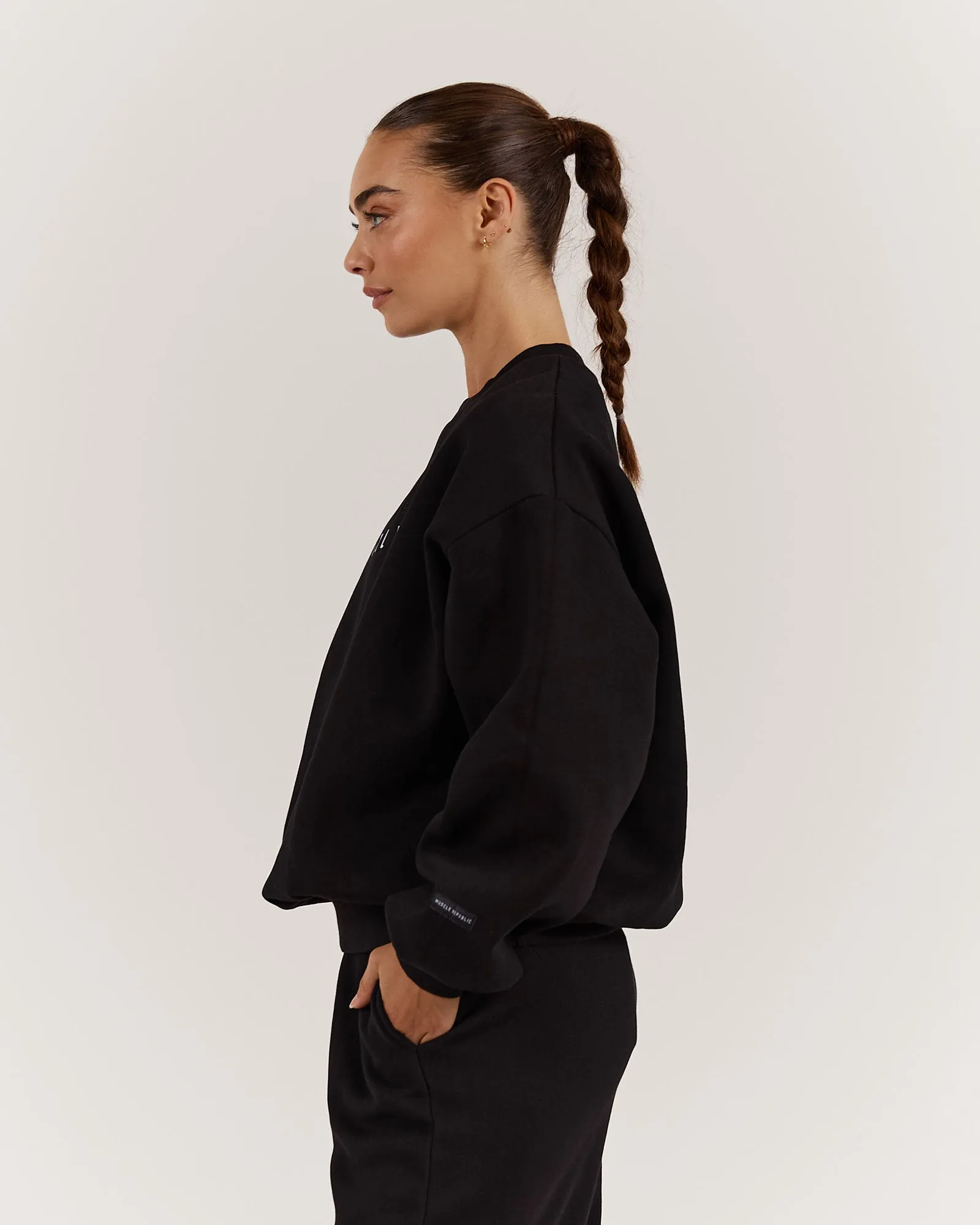 OVERSIZED CREW - BLACK