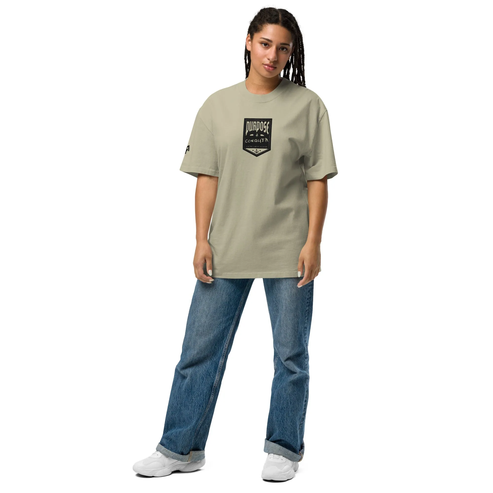 Oversized Purpose & Conquer Faded T-Shirt