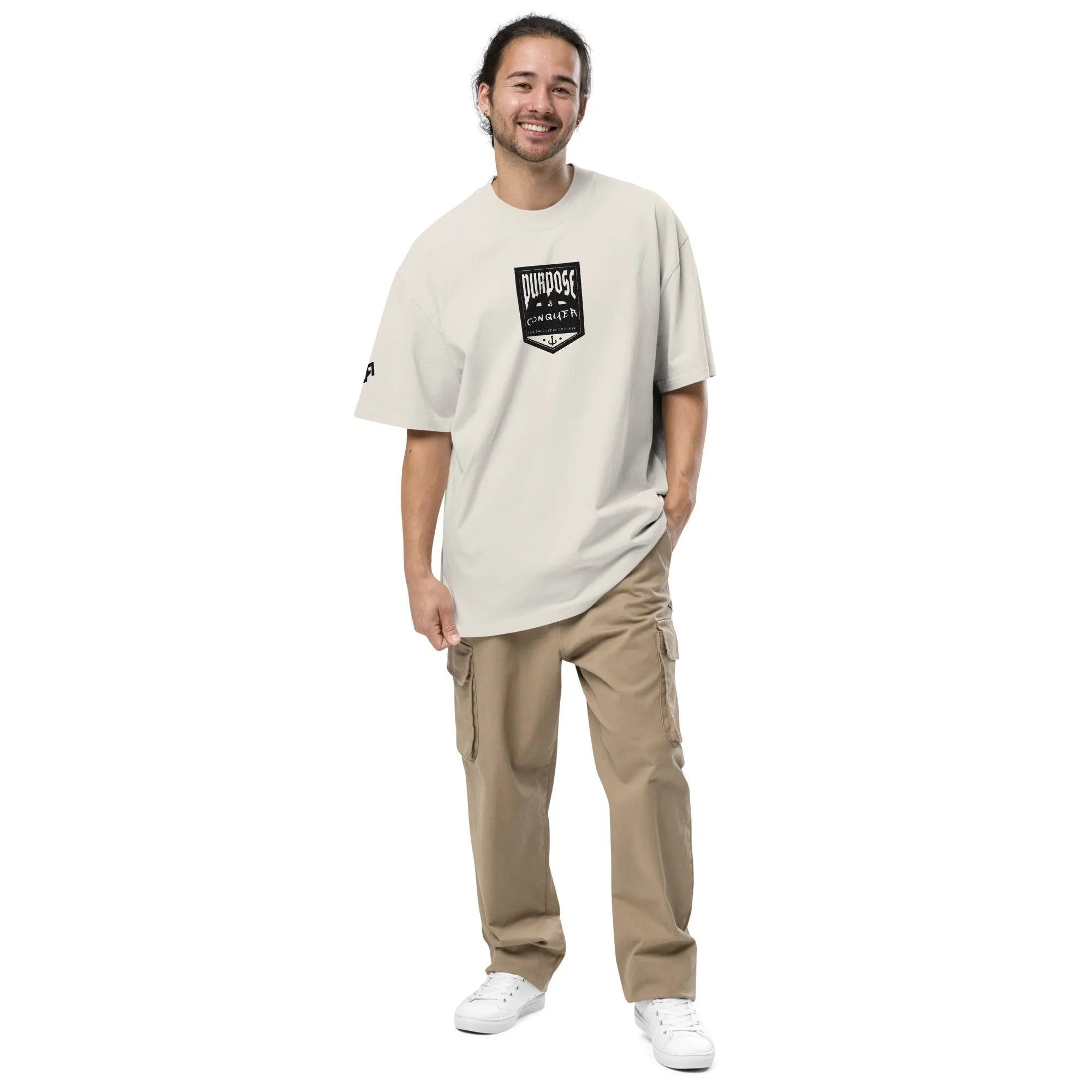Oversized Purpose & Conquer Faded T-Shirt
