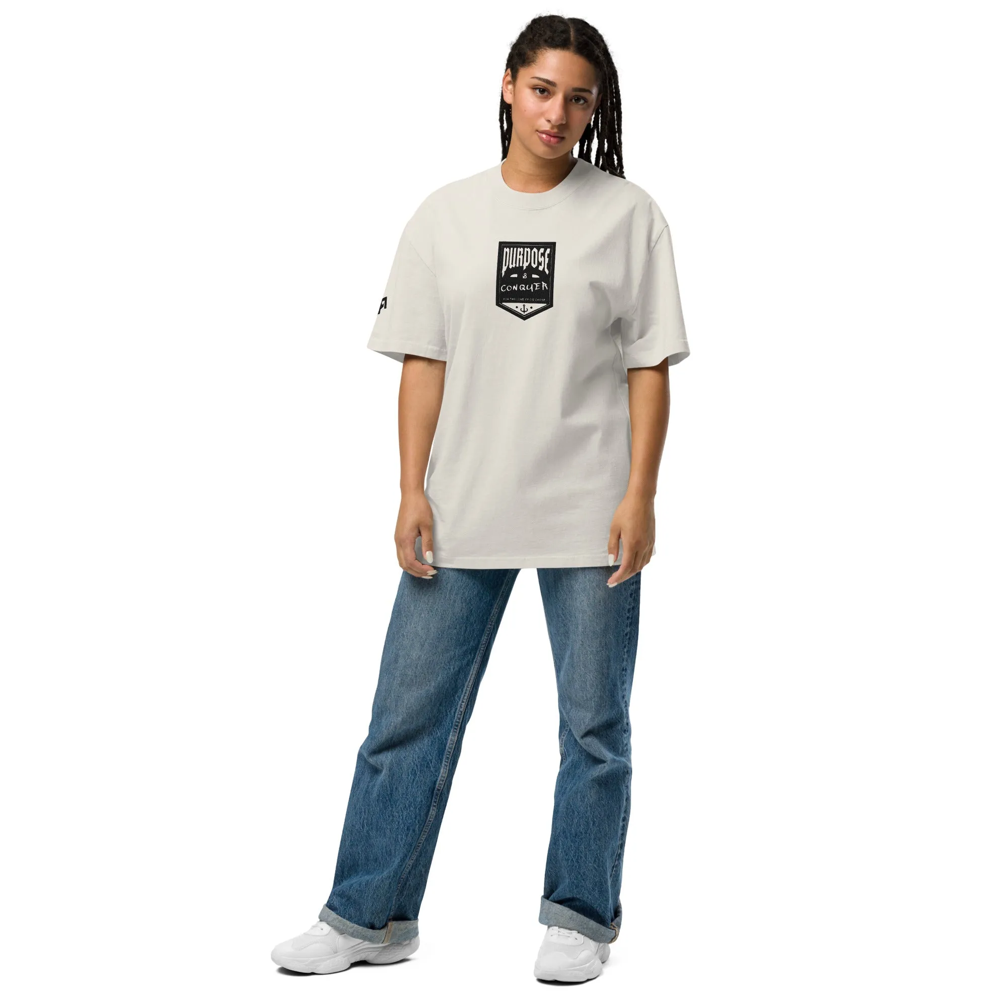 Oversized Purpose & Conquer Faded T-Shirt