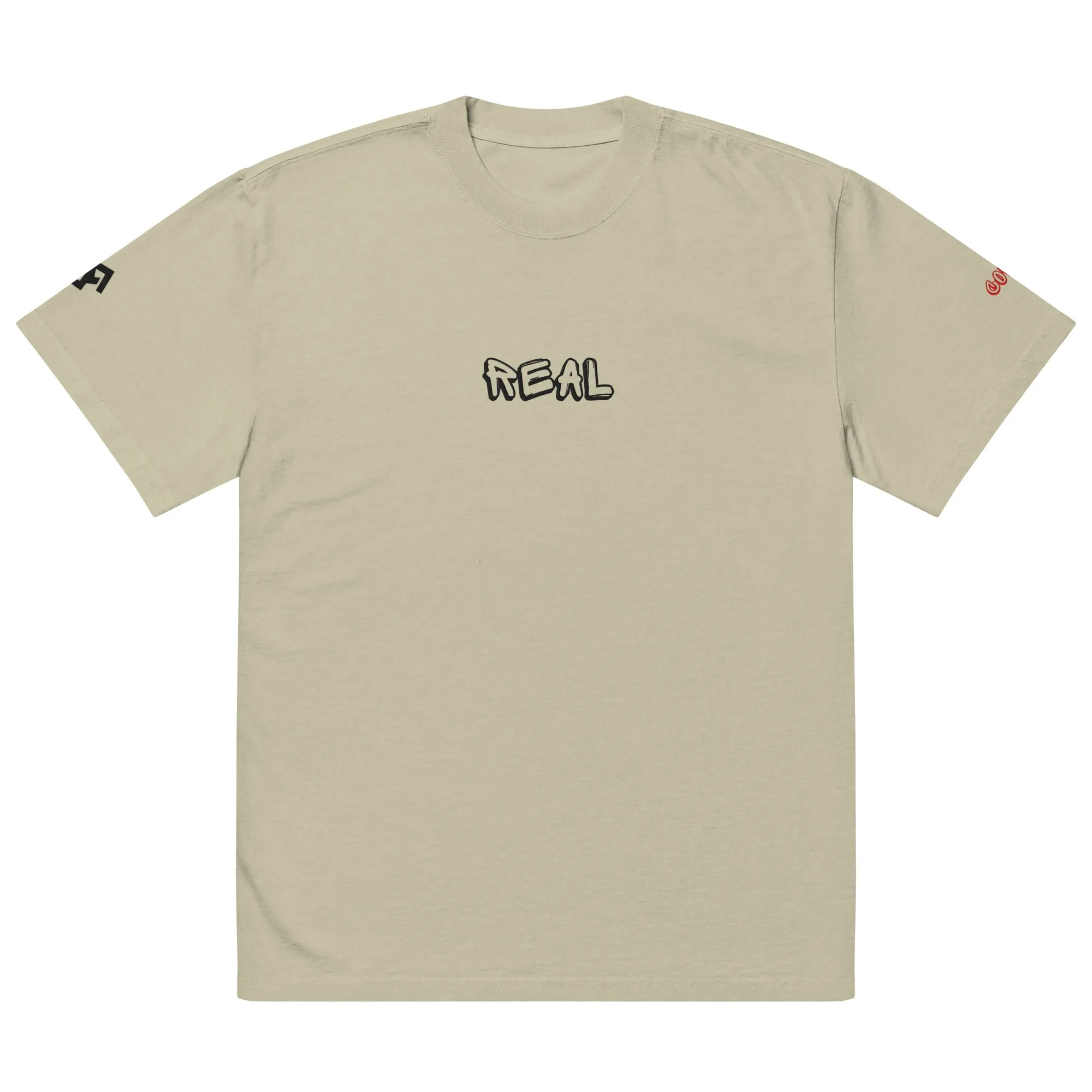 Oversized "REAL" Faded T-Shirt