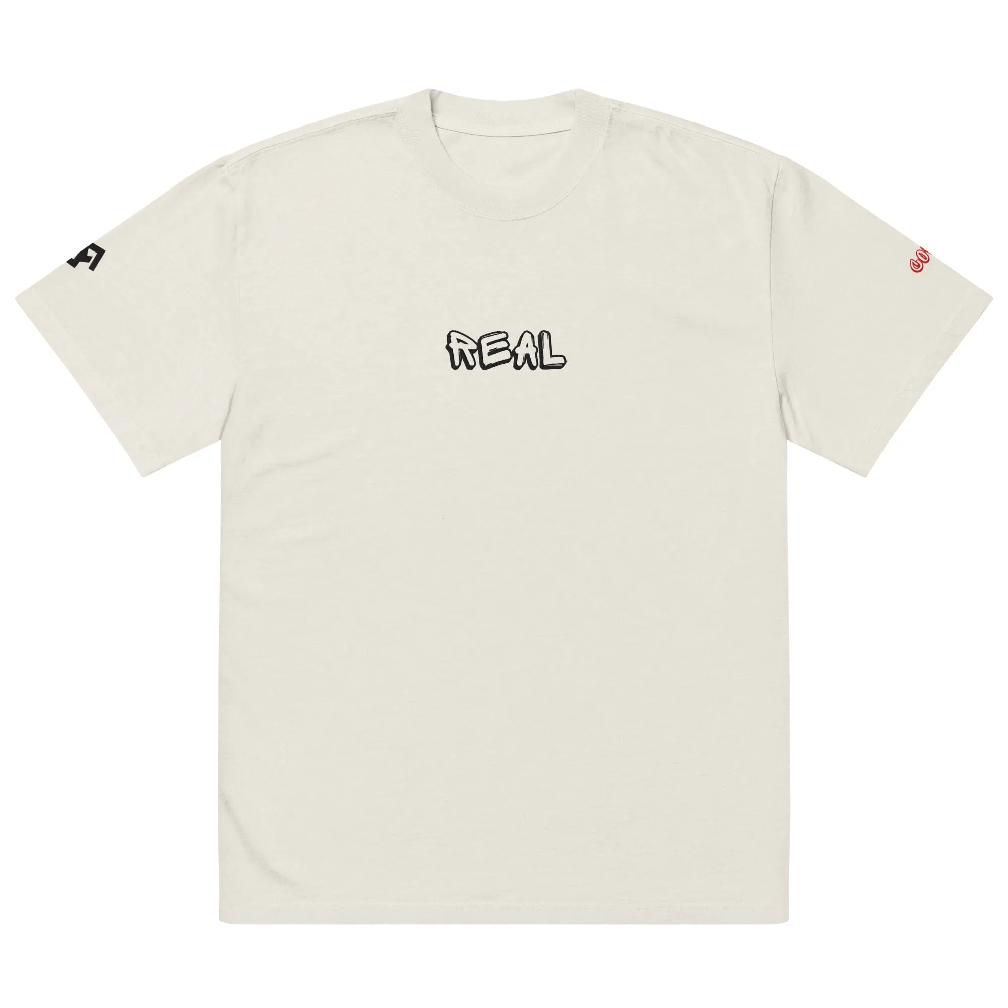 Oversized "REAL" Faded T-Shirt