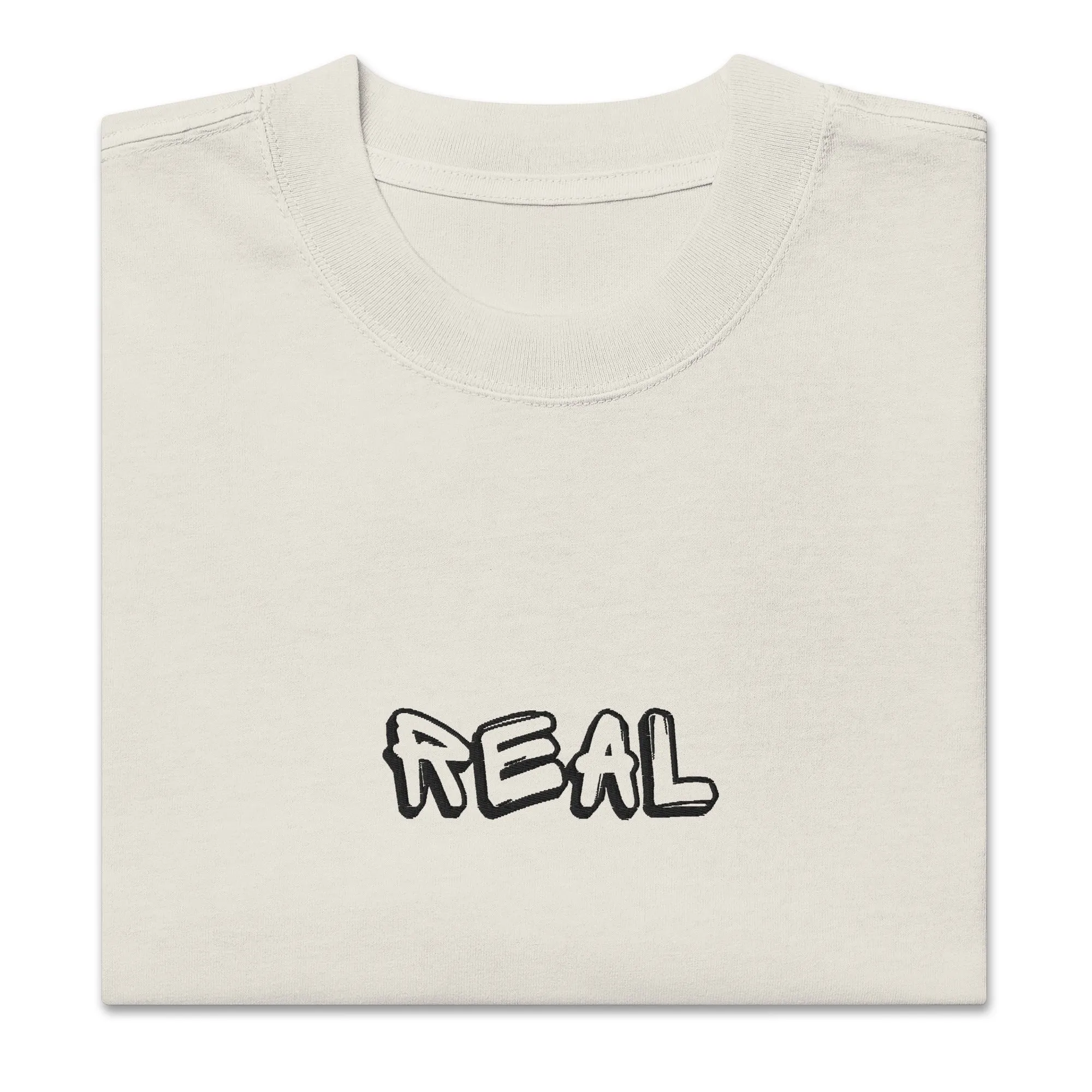 Oversized "REAL" Faded T-Shirt