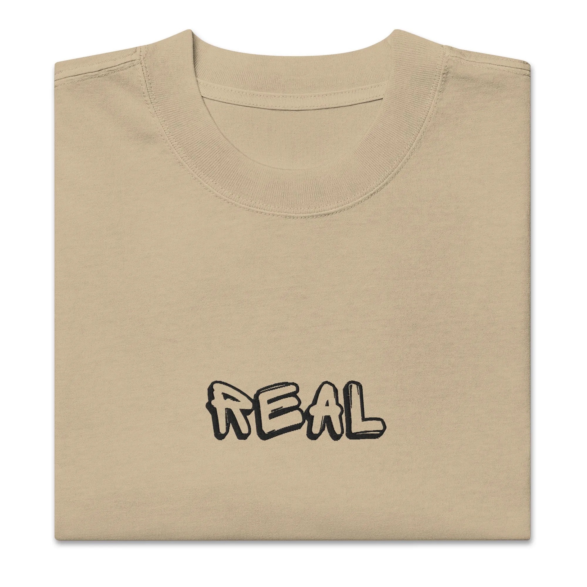 Oversized "REAL" Faded T-Shirt