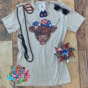 Patriotic Cow Tee