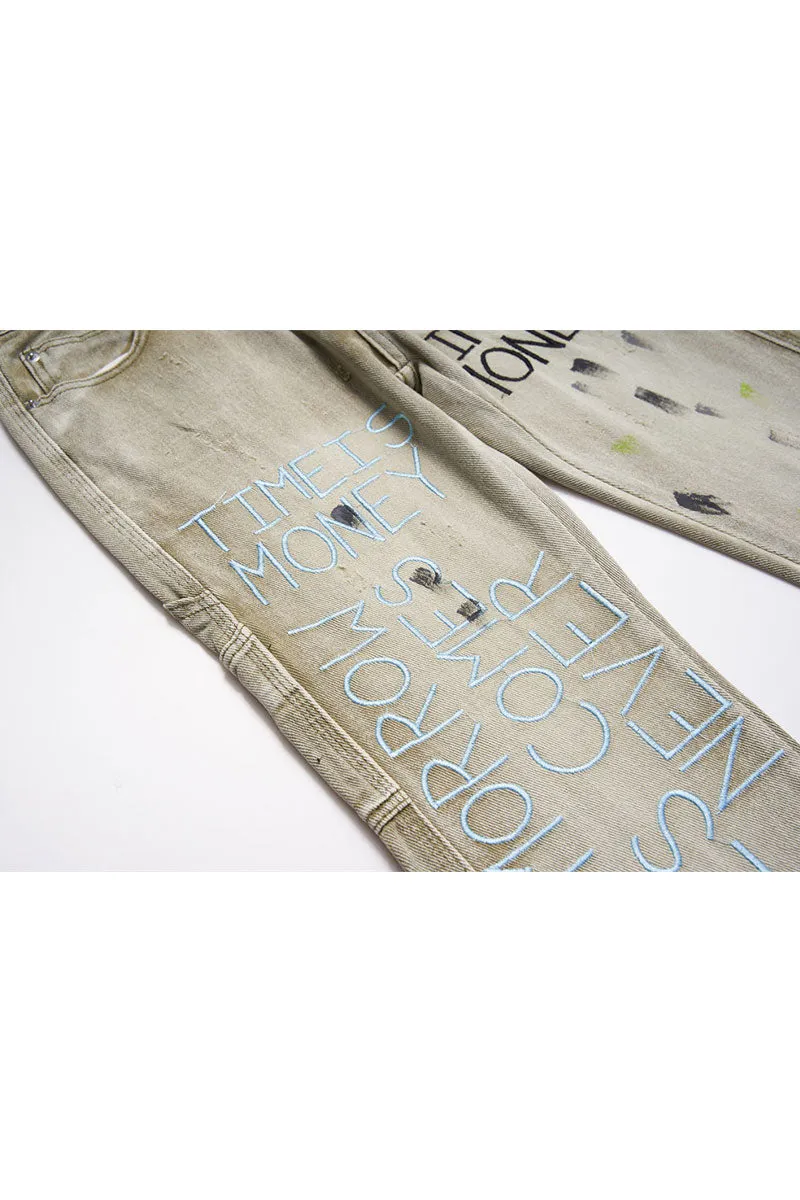 PG0548 Retro Denim Straight Jeans