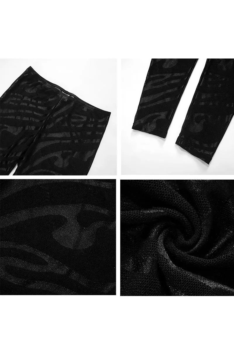PI889 Sheer Mesh Leggings Pants