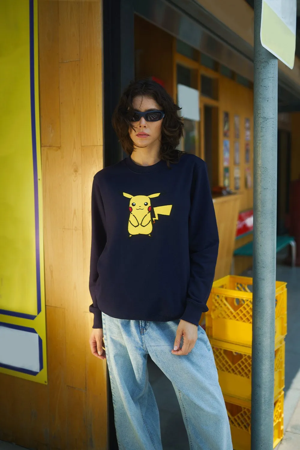 Pika Pika Navy Blue Sweatshirt