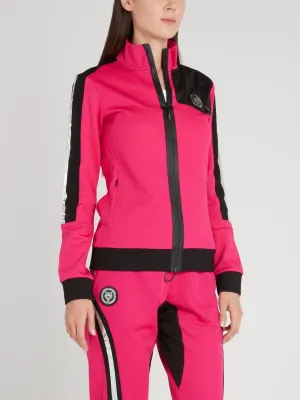 Pink High Neck Jogging Jacket