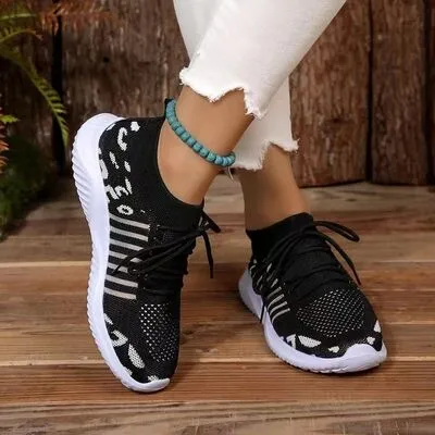 Platte sneakers met ronde neus van PU-leer