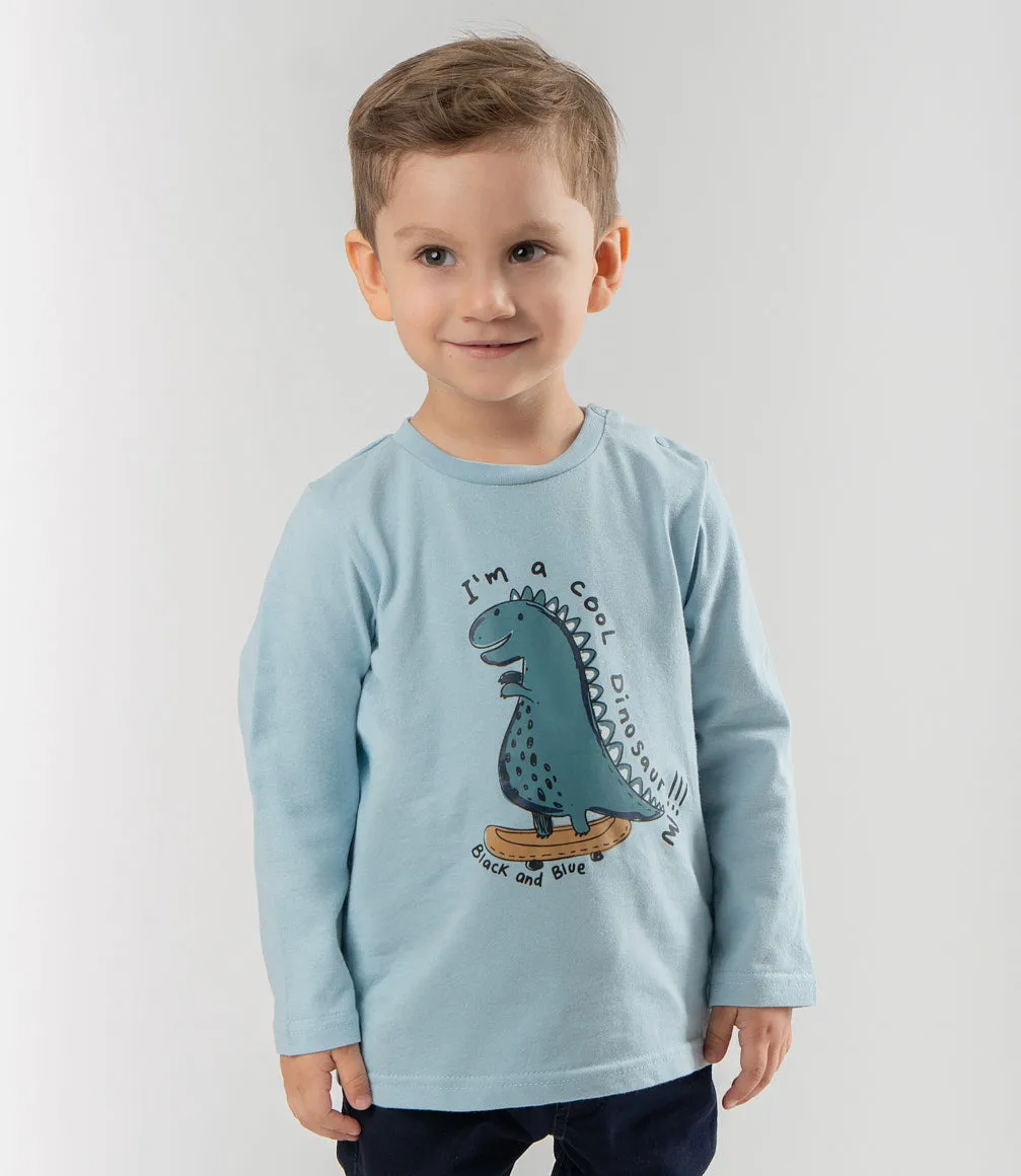 Polera bebé niño con dinosaurios