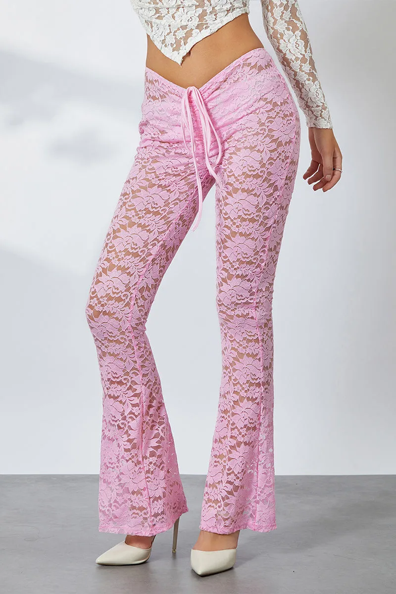 PR3334 Lace Sheer Leggings Pant