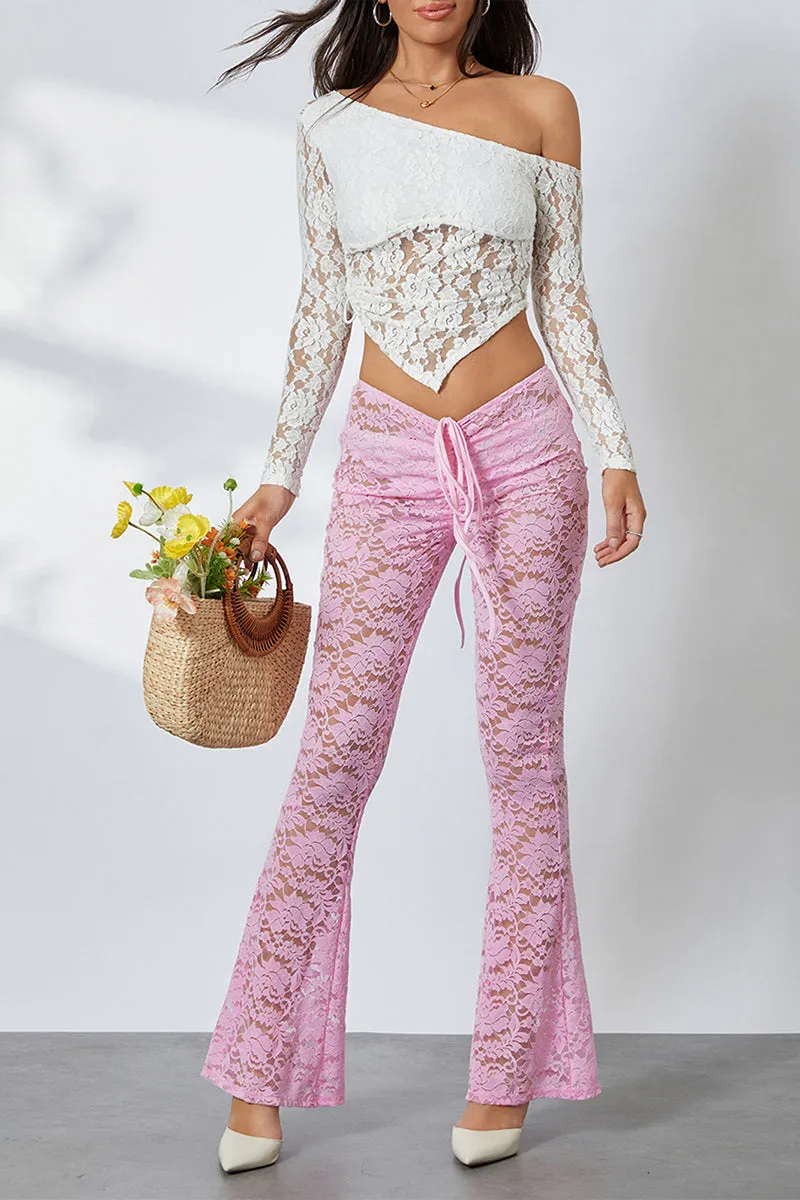 PR3334 Lace Sheer Leggings Pant