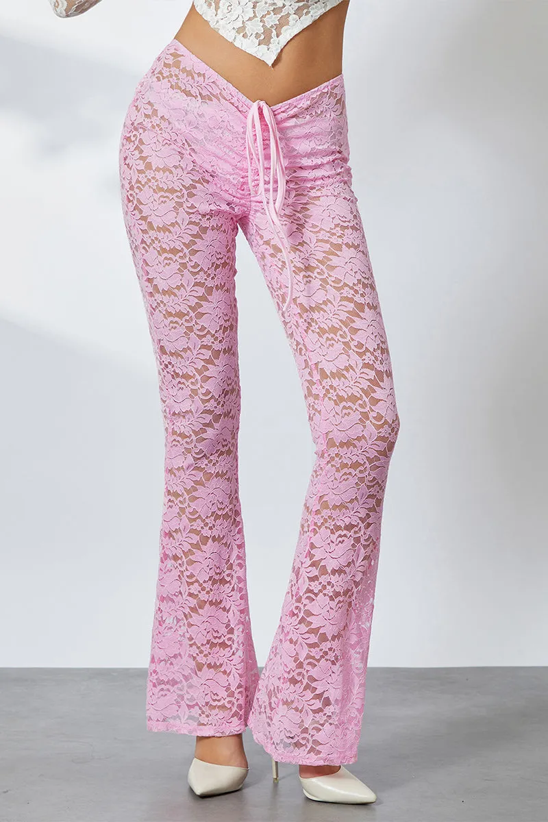 PR3334 Lace Sheer Leggings Pant