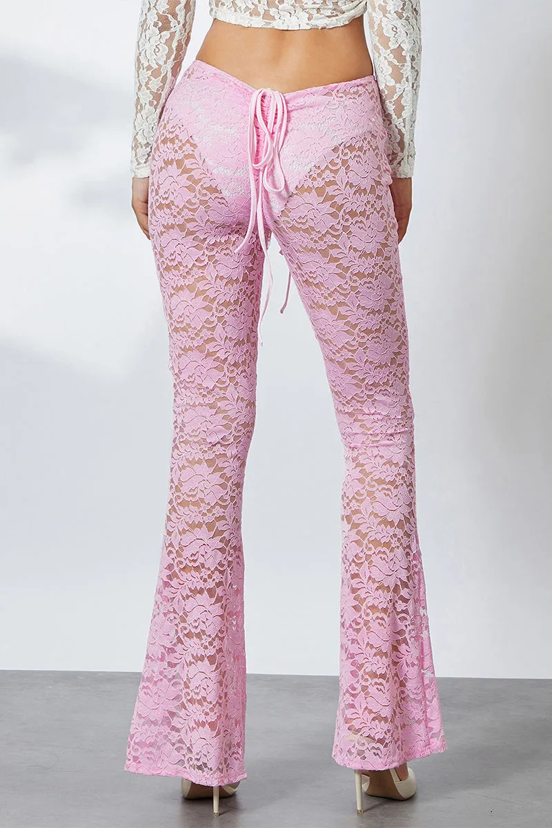 PR3334 Lace Sheer Leggings Pant