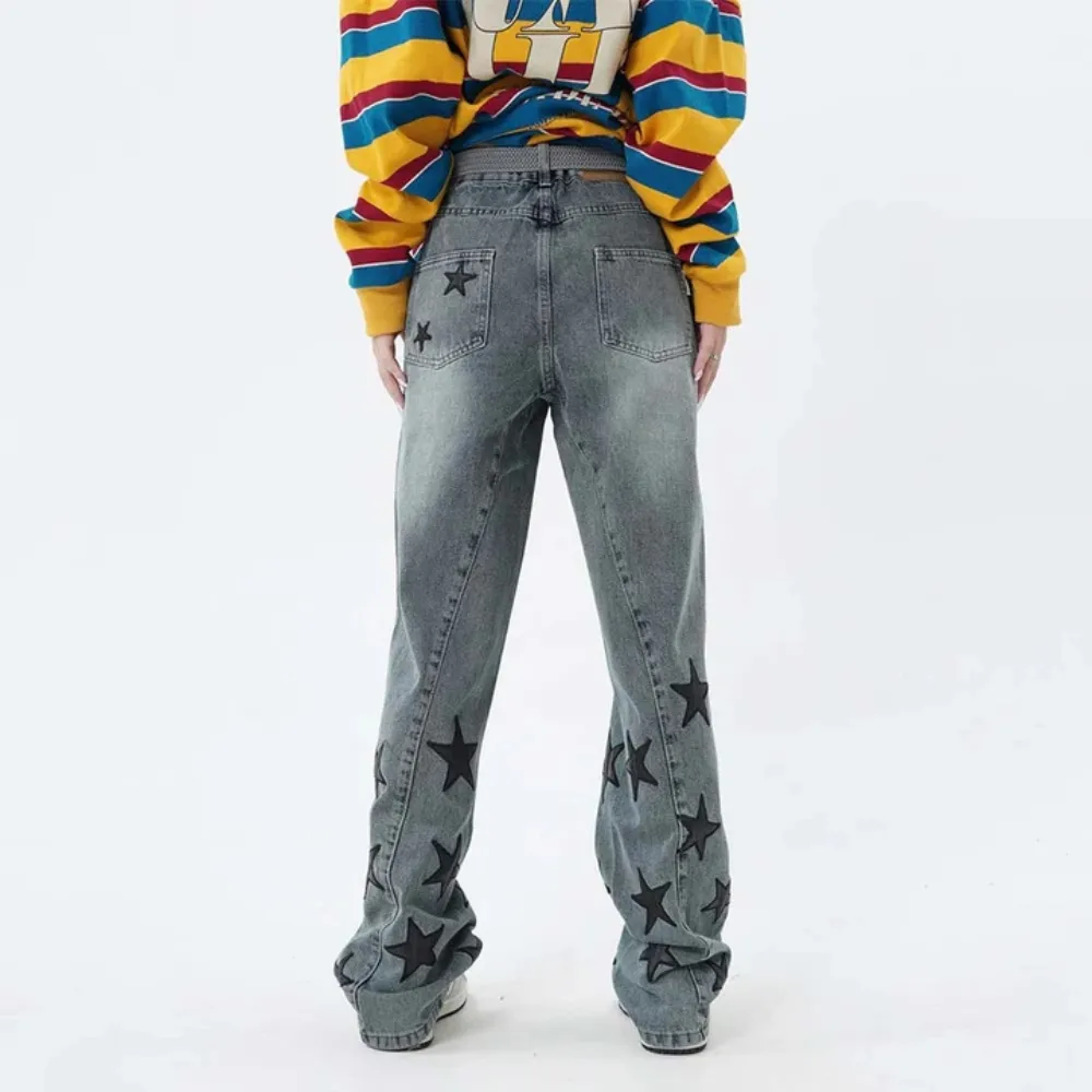 "Vintage Loose Star Graphic" Jeans